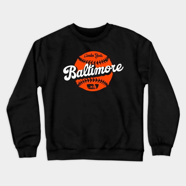 Baltimore Baseball Crewneck Sweatshirt by Throwzack